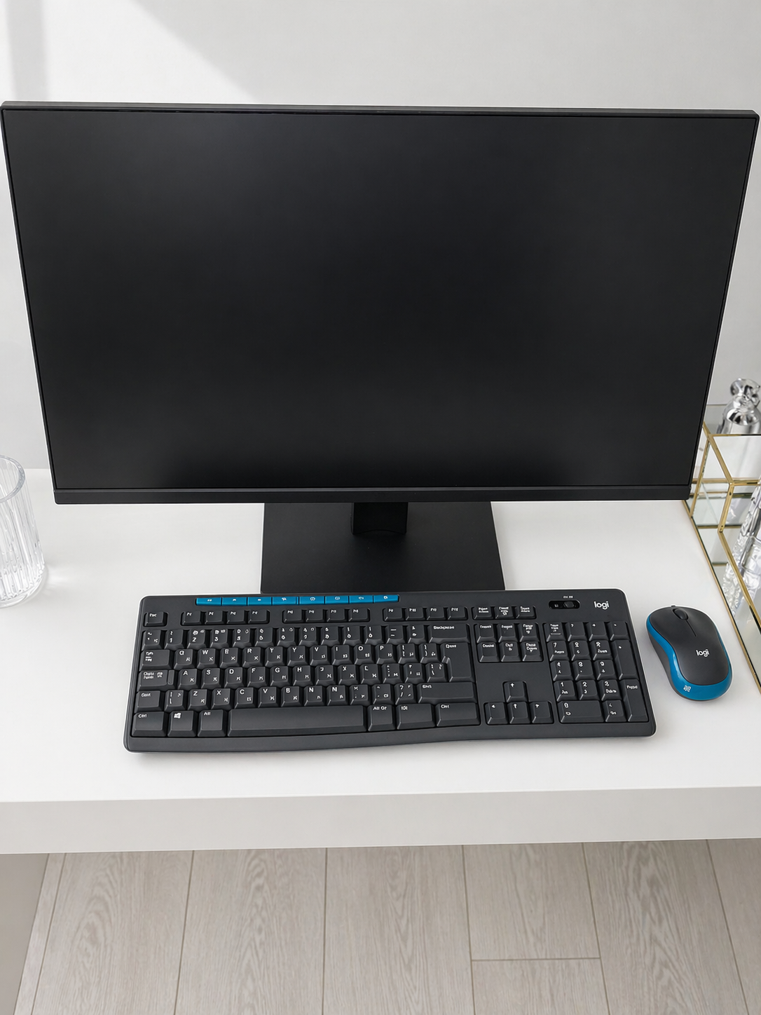 Future all-in-one PC in a real workspace